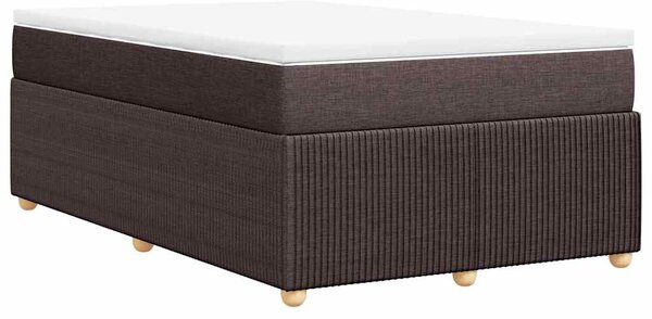 Box spring postel s matrací tmavě hnědá 120x200 cm textil 3285563
