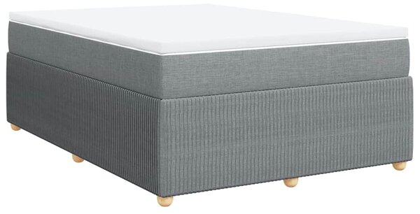 Box spring postel s matrací světle šedá 140 x 190 cm textil 3285567