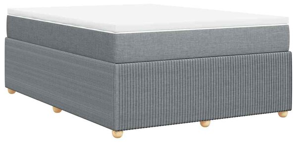 Box spring postel s matrací světle šedá 140 x 190 cm textil 3285567