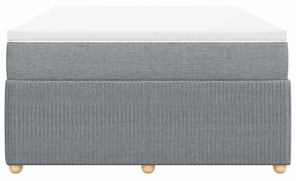 Box spring postel s matrací světle šedá 140 x 190 cm textil 3285567