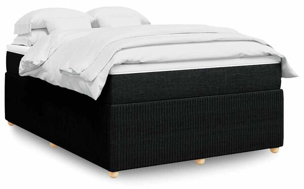 Box spring postel s matrací černá 140 x 190 cm textil 3285569