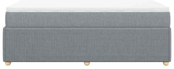 Box spring postel s matrací světle šedá 140 x 190 cm textil 3285567