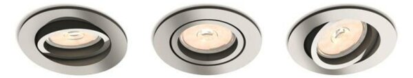 Zapuštěné bodové podhledové svítidlo Philips Donegal set 3ks 50393/11/PN lesklý chrom