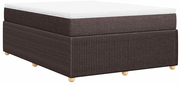 Box spring postel s matrací tmavě hnědá 140x190 cm textil 3285570