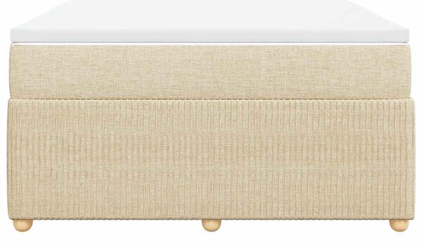 Box spring postel s matrací krémová 140x190 cm textil 3285572