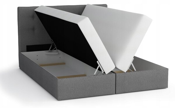 Manželská postel Boxspring 140 cm Fade 2 (tmavě hnědá) (s matrací a úložným prostorem)