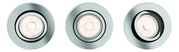 Zapuštěné bodové podhledové svítidlo Philips Donegal set 3ks 50393/11/PN lesklý chrom