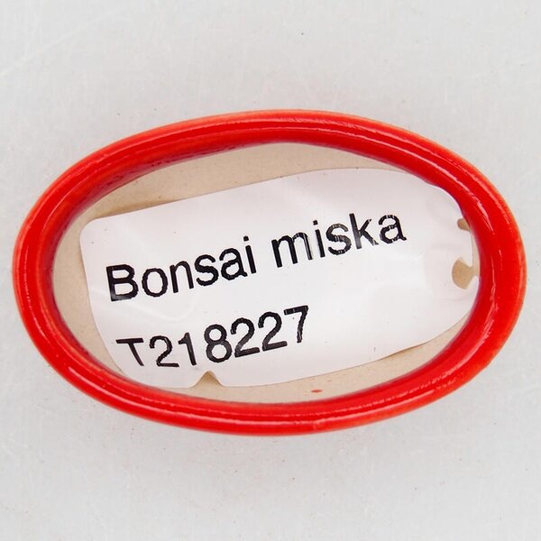 E-bonsai Keramická bonsai miska 4,5 x 2,5 x 1,5 cm červená