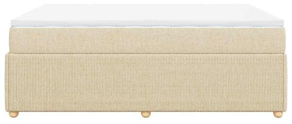 Box spring postel s matrací krémová 140x190 cm textil 3285572