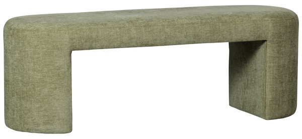 WOOOD Zelená čalouněná lavice Lotta 130 cm