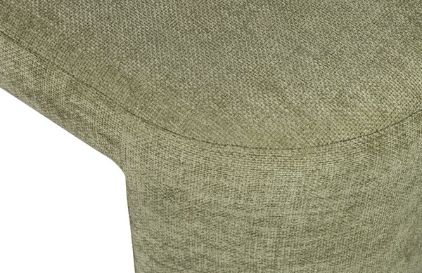 WOOOD Zelená čalouněná lavice Lotta 130 cm