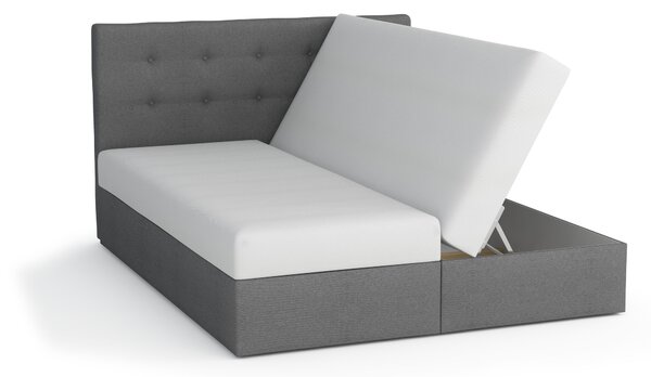 Manželská postel Boxspring 140 cm Fade 2 (tmavě hnědá) (s matrací a úložným prostorem)