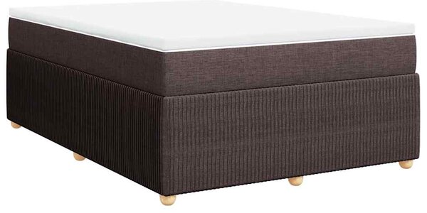 Box spring postel s matrací tmavě hnědá 140x190 cm textil 3285570