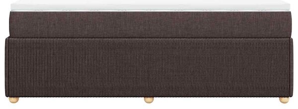 Box spring postel s matrací tmavě hnědá 140x190 cm textil 3285570