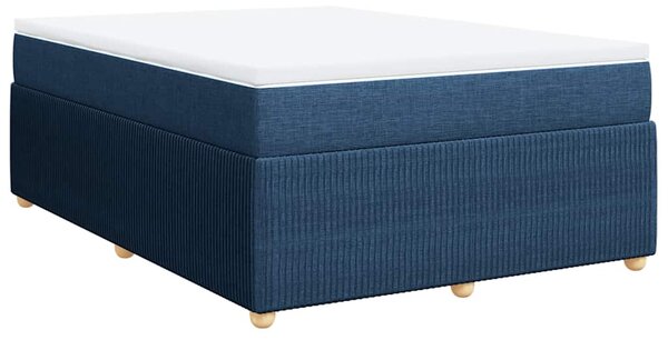 Box spring postel s matrací modrá 140x190 cm textil 3285573