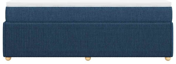 Box spring postel s matrací modrá 140x190 cm textil 3285573