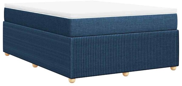 Box spring postel s matrací modrá 140x190 cm textil 3285573