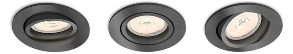 Zapuštěné bodové podhledové svítidlo Philips Donegal set 3ks 50393/99/PN šedé
