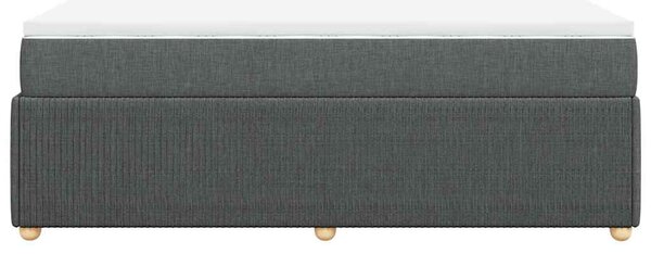 Box spring postel s matrací tmavě šedá 140x200 cm textil 3285575