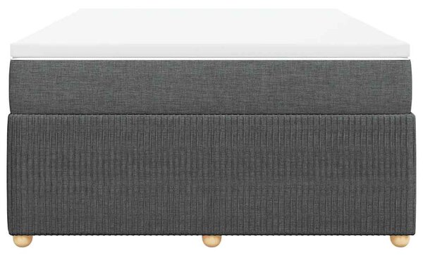 Box spring postel s matrací tmavě šedá 140x200 cm textil 3285575