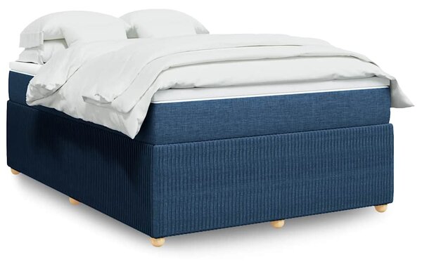 Box spring postel s matrací modrá 140x190 cm textil 3285573