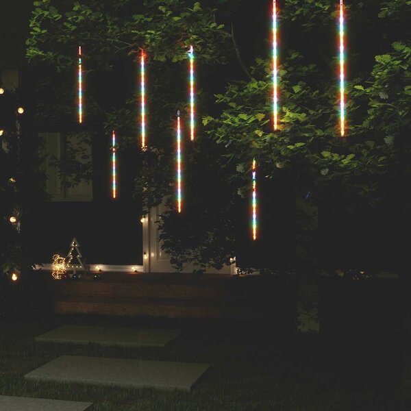 Padající světla 8 ks 50 cm barevná 288 LED dovnitř i ven 328558