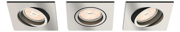 Zapuštěné bodové podhledové svítidlo Philips Donegal set 3ks 50403/17/PN matný chrom