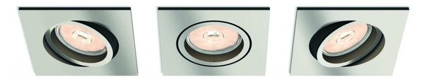 Zapuštěné bodové podhledové svítidlo Philips Donegal set 3ks 50403/17/PN matný chrom
