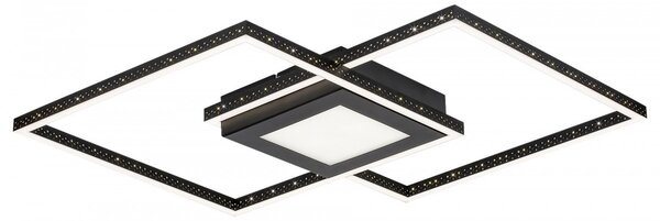 RABALUX Designové stropní LED osvětlení CASIMIR, 40W, denní bílá, černé 005269