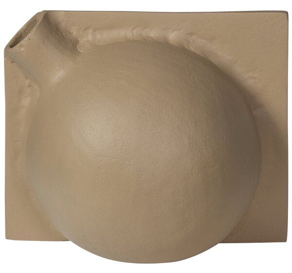 WOOOD Béžová kovová váza Tatlin 19 cm