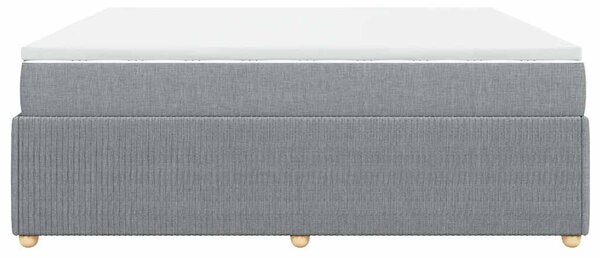 Box spring postel s matrací světle šedá 180 x 200 cm textil 3285588