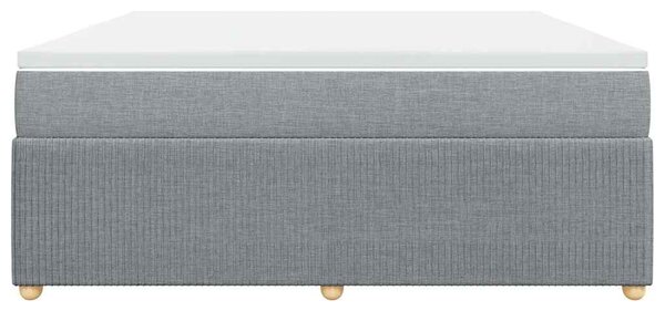 Box spring postel s matrací světle šedá 180 x 200 cm textil 3285588