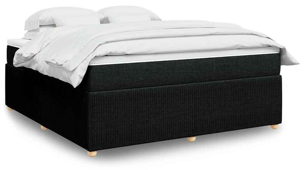 Box spring postel s matrací černá 180x200 cm textil 3285590