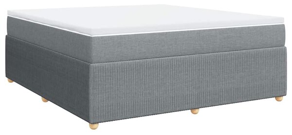 Box spring postel s matrací světle šedá 180 x 200 cm textil 3285588