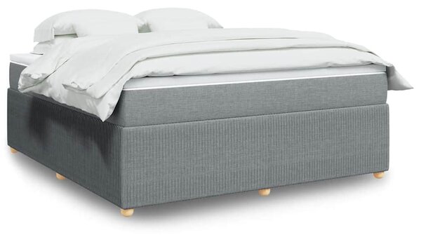 Box spring postel s matrací světle šedá 180 x 200 cm textil 3285588