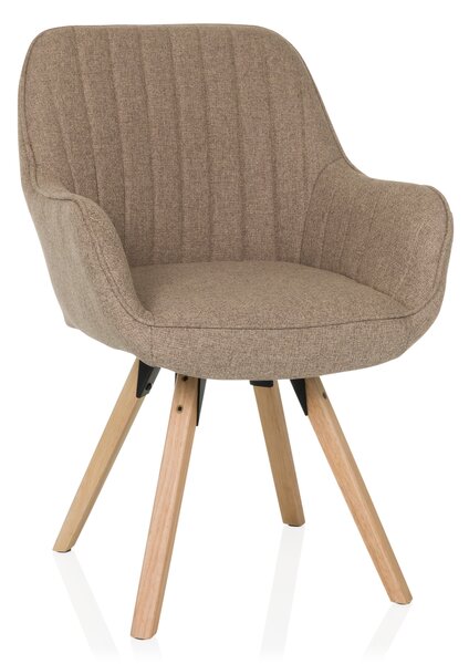 HJH Living Otočná jídelní židle Scandi Soft (béžová) (100397567003)