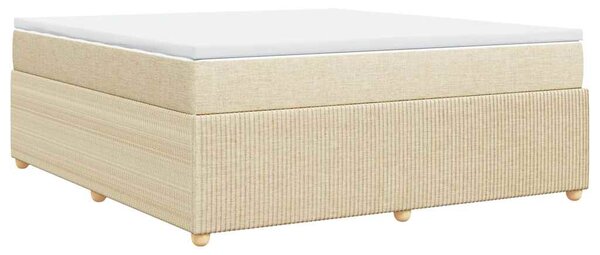 Box spring postel s matrací krémová 180x200 cm textil 3285593
