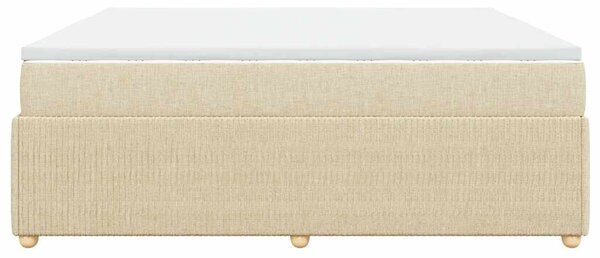 Box spring postel s matrací krémová 180x200 cm textil 3285593