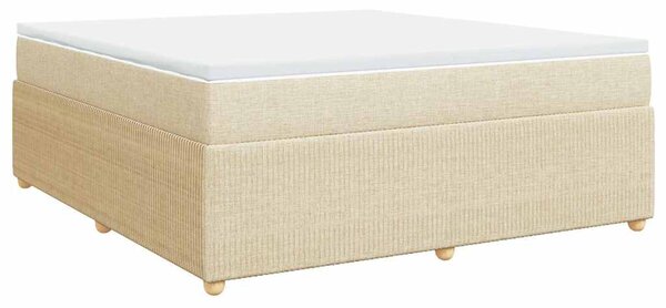 Box spring postel s matrací krémová 180x200 cm textil 3285593