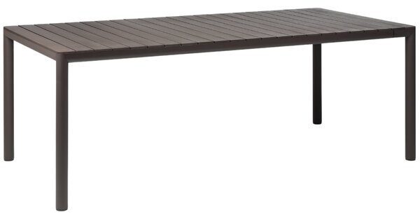 Nardi Tmavě hnědý plastový rozkládací zahradní stůl Tevere 211/275 x 100 cm