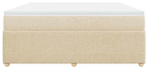 Box spring postel s matrací krémová 180x200 cm textil 3285593