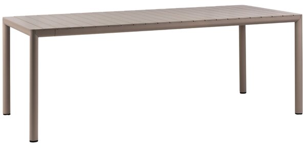 Nardi Světle hnědý plastový rozkládací zahradní stůl Tevere 211/275 x 100 cm