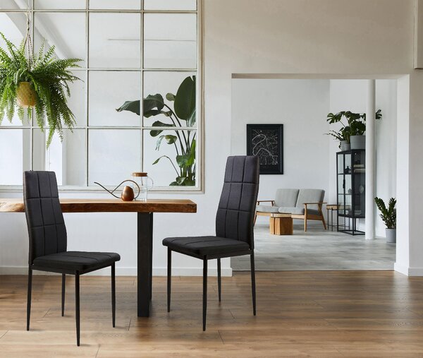 ModernHome DC860 Sada 4 ks jídelních židlí, černá