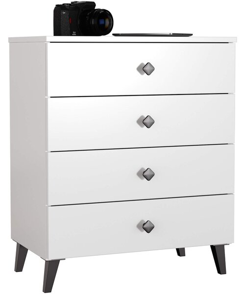 Akord Komoda Mobi bílá/černá 60x37x73 cm