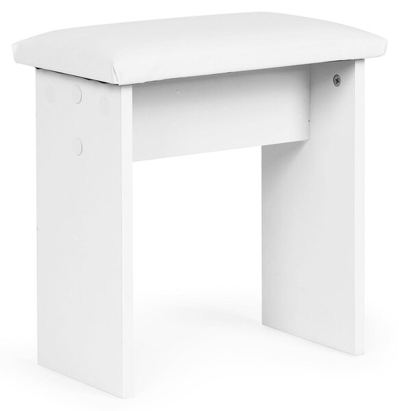 ModernHome CHDT03 Toaletní stolek se zrcadlem, 80 x 40 x 140 cm, 12 LED, bílý