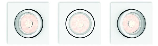Zapuštěné bodové podhledové svítidlo Philips Enneper set 3ks 50193/31/PN bílé