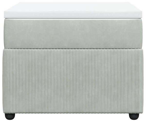 Box spring postel s matrací světle šedá 90x200 cm samet 3285614