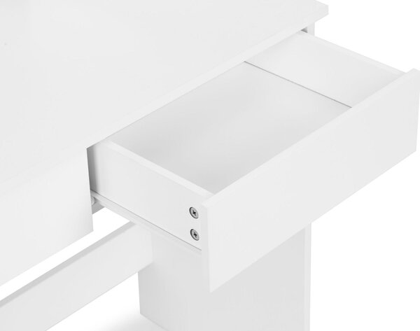 ModernHome FH-DT220108 Kosmetický toaletní stolek s LED zrcadlem a taburetem, bílý