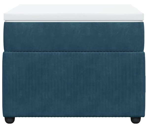 Box spring postel s matrací tmavě modrá 80 x 200 cm samet 3285606