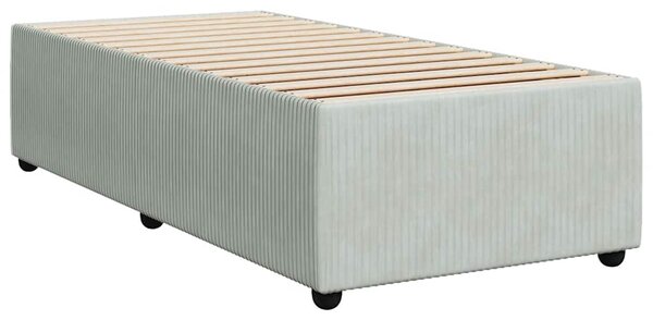 Box spring postel s matrací světle šedá 90x200 cm samet 3285614